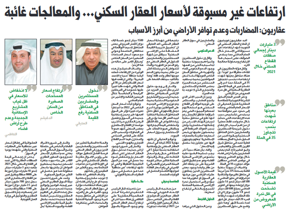 Picture of ارتفاعات غير مسبوقة لقطاع العقار السكني في 2021