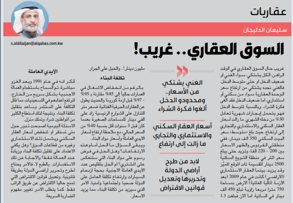 صورة السوق العقاري.. غريب!