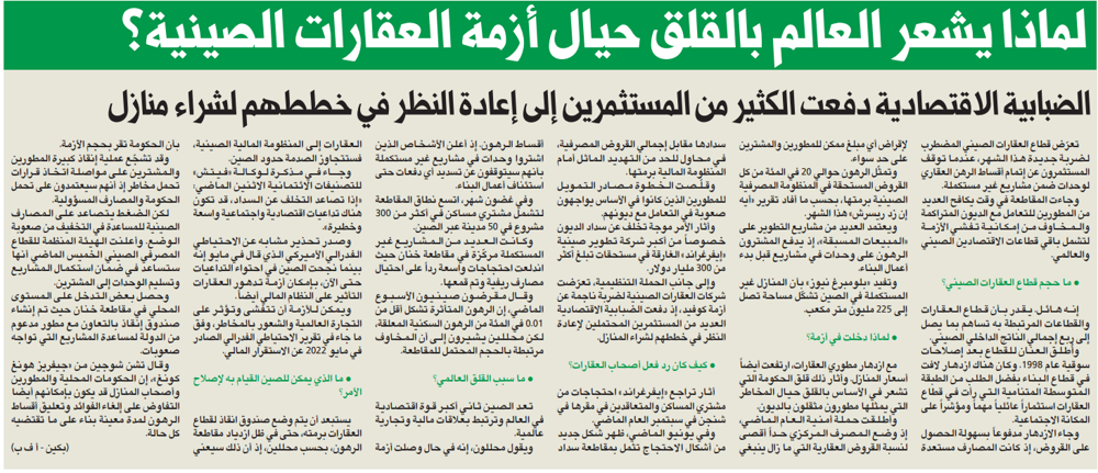 صورة لماذا يشعر العالم بالقلق حيال أزمة العقارات الصينية؟