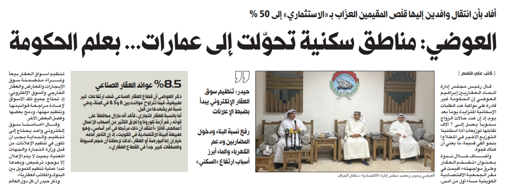 صورة العوضي: مناطق سكنية تحوّلت إلى عمارات... بعلم الحكومة