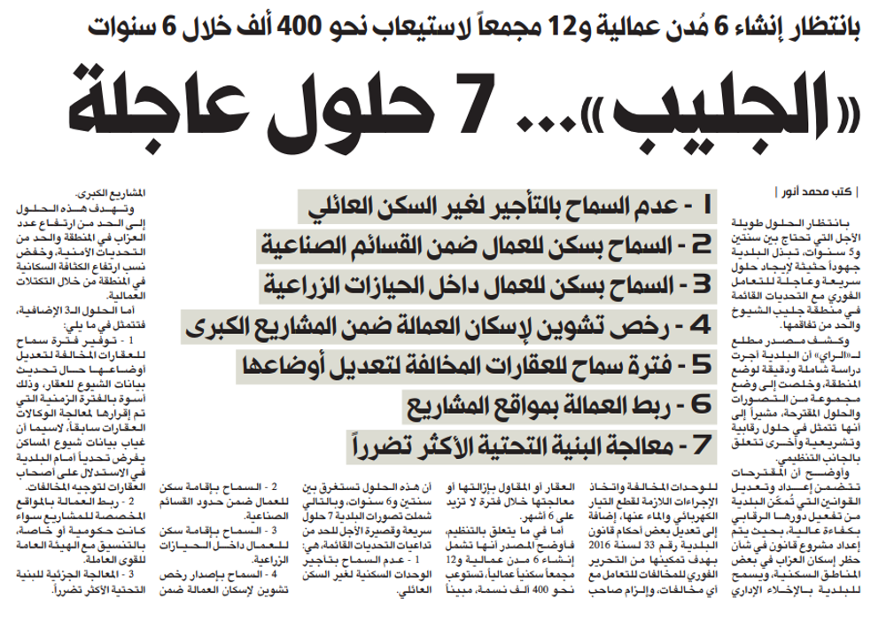 Picture of «الجليب»... 7 حلول عاجلة