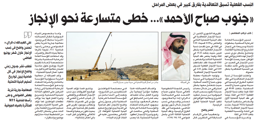 Picture of «جنوب صباح الأحمد»... خطى متسارعة نحو الإنجاز